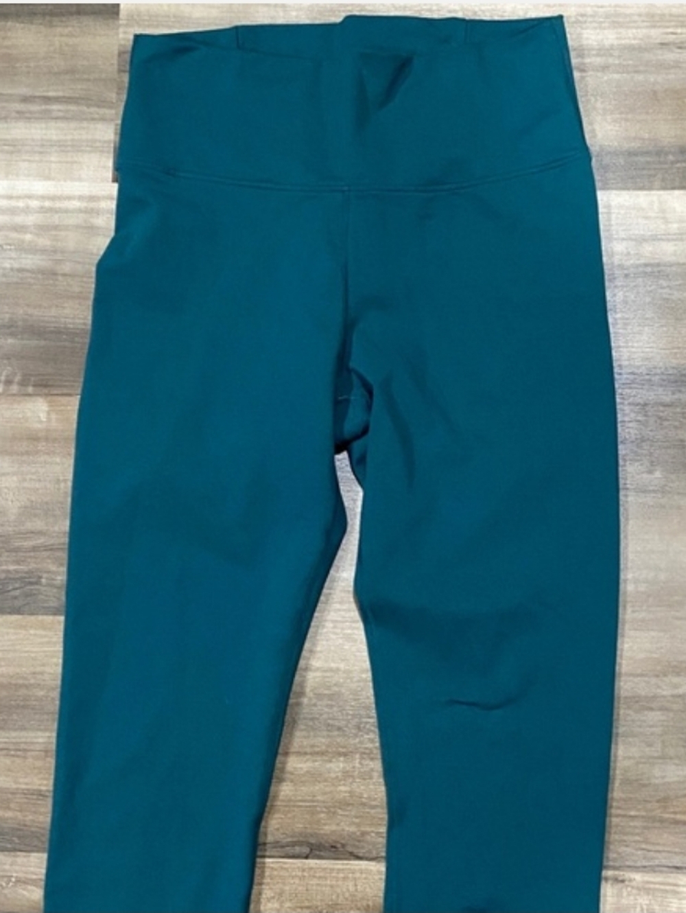 Fabletics Powerhold Teal Leggings with Yellow Detailing - Picture 8 of 12